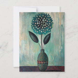 Minimalistiskt Stollig-blommor nr 065 Vykort
