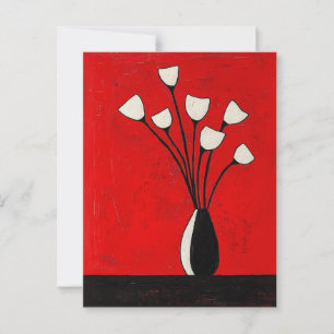 Minimalistiskt Stollig-blommor nr 066 Vykort
