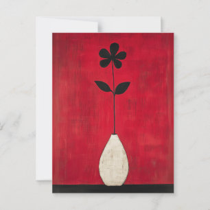 Minimalistiskt Stollig-blommor nr 068 Vykort