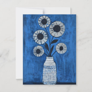 Minimalistiskt Stollig-blommor nr 070 Vykort