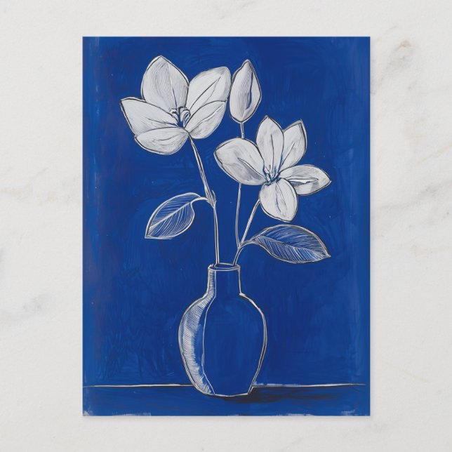 Minimalistiskt Stollig-blommor nr 071 Vykort (Framsida)