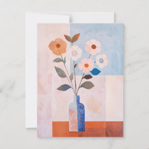 Minimalistiskt Stollig-blommor nr 072 Vykort