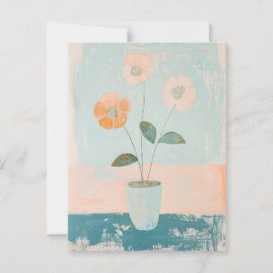 Minimalistiskt Stollig-blommor nr 073 Vykort