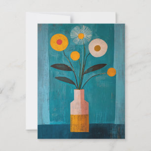 Minimalistiskt Stollig-blommor nr 079 Vykort