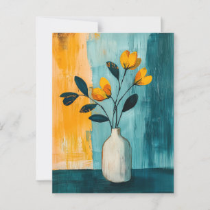 Minimalistiskt Stollig-blommor nr 080 Vykort
