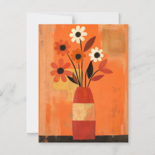Minimalistiskt Stollig-blommor nr 082 Vykort
