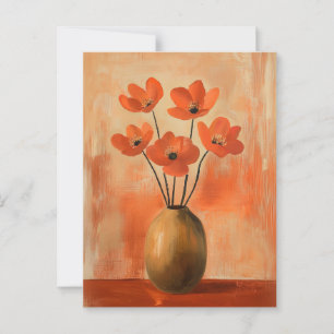 Minimalistiskt Stollig-blommor nr 083 Vykort