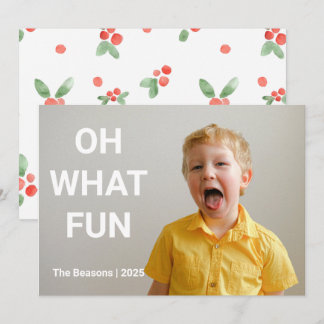 Minimalistiskt stort fotojulkort enkelt julkort