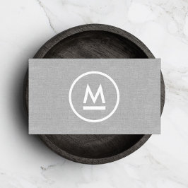 Minimalistiskt stort initialt, modernt monogram Gr Visitkort
