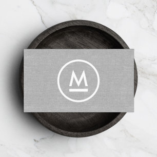 Minimalistiskt stort initialt, modernt monogram Gr Visitkort