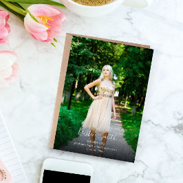 Minimalistiskt Student-fotomeddelande Inbjudningar