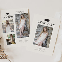 Minimalistiskt STUDENT Grad Photo Studenten Meddelande