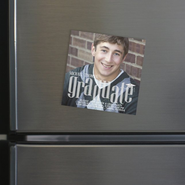 Minimalistiskt Student Modern, enkelt fotomagnet (Skapare uppladdad)