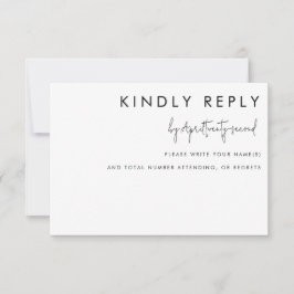 Minimalistiskt svar på svartvit modern Bröllop