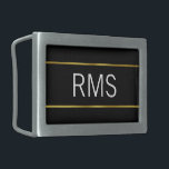 Minimalistiskt svart Guld och vitt Monogram<br><div class="desc">Tre stora,  vita brev bildar den visning som du kan ersätta med ett lämpligt monogram. Initialer är på en svart bakgrund. Faux guld rand är en konstnärlig återgivning.</div>