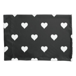 Minimalistiskt svart och vitt hjärta Mönster