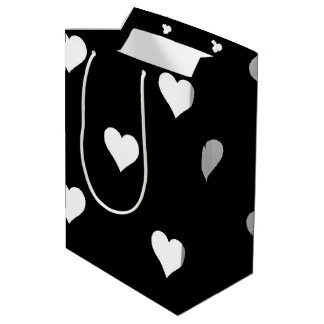 Minimalistiskt svart och vitt hjärta Mönster