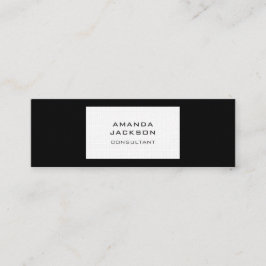 Minimalistiskt svart och vitt i det moderna enkla  mini visitkort