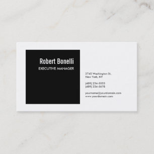 Minimalistiskt, svart och vitt, modern, elegant visitkort