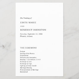 Minimalistiskt svart och vitt, modernt Bröllopspro Flygblad