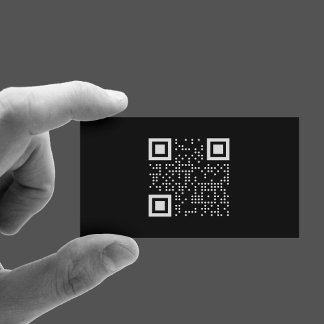 Minimalistiskt svart QR-Affärskort Visitkort