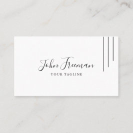 Minimalistiskt svart skript - anteckningsbok för A Visitkort