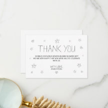 Minimalistiskt svart Tack - babykläder