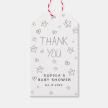 Minimalistiskt svart Tack - babykläder