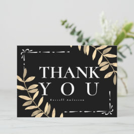 Minimalistiskt svart tack kort