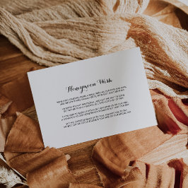 Minimalistiskt svart-vit bröllopshälsning  tilläggskort