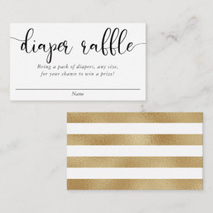 Minimalistiskt, svart, vitt blöjraffel från guld tilläggskort