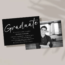 Minimalistiskt svart, vitt foto Studenten Meddelande