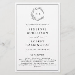 Minimalistiskt svart, vitt Löv, modernt Bröllopspr