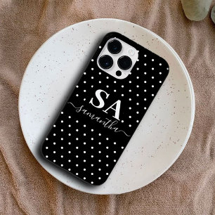 Minimalistiskt svartvit monokrom Polka dots