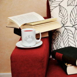 Minimalistiskt svartvit sol inspirerande Mugg