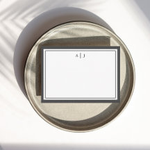 Minimalistiskt svartvit två Gräns-monogram