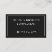 Minimalistiskt svartvitt-Affärskort