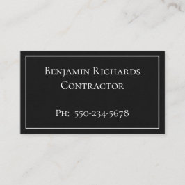 Minimalistiskt svartvitt-Affärskort Visitkort