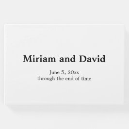 Minimalistiskt svartvitt Bröllop Gästböcker