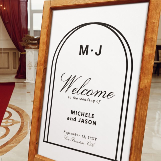 Minimalistiskt svartvitt - enkel välkomstsida Bröl Poster (Skapare uppladdad)