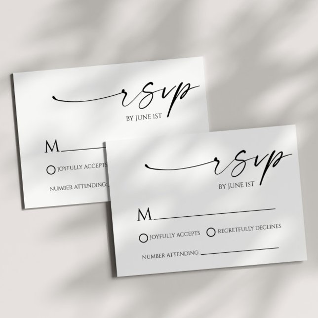 Minimalistiskt svartvitt för elegant-Bröllop OSA (Skapare uppladdad)