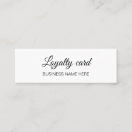 Minimalistiskt svartvitt förmånskort lojalitetskort