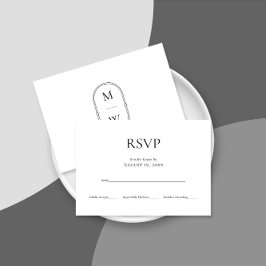 Minimalistiskt svartvitt i Monogram OSA Kort