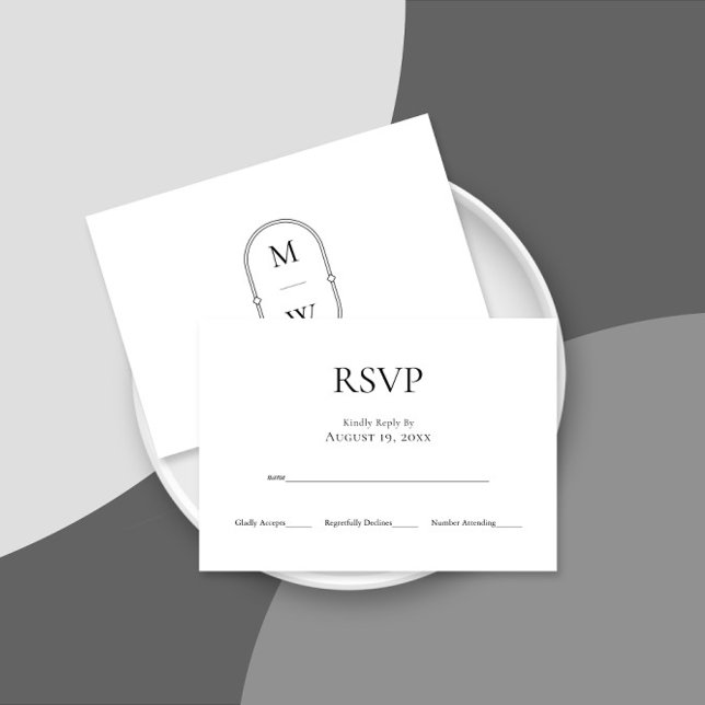 Minimalistiskt svartvitt i Monogram OSA Kort (Skapare uppladdad)