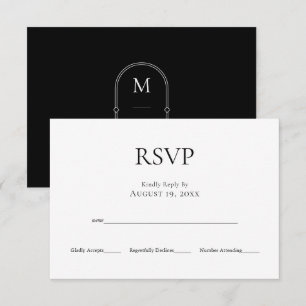 Minimalistiskt svartvitt i Monogram OSA Kort