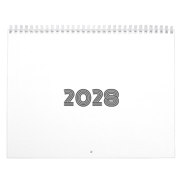 Minimalistiskt svartvitt kalender (Omslag)