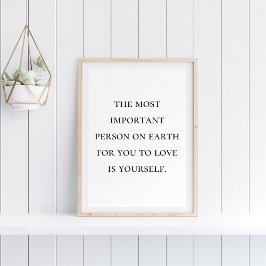 Minimalistiskt svartvitt och vit självständig Kärl Poster