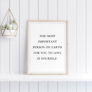 Minimalistiskt svartvitt och vit självständig Kärl Poster