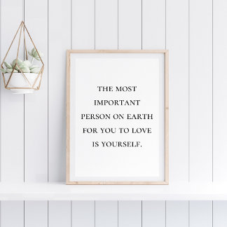 Minimalistiskt svartvitt och vit självständig Kärl Poster