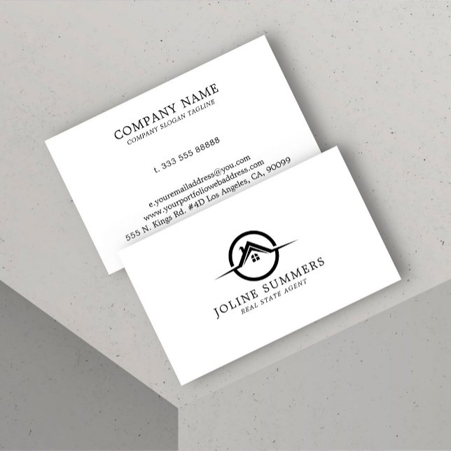 Minimalistiskt svartvitt och vitt äkta Gods Agent Tidsbeställning Kort (Skapare uppladdad)